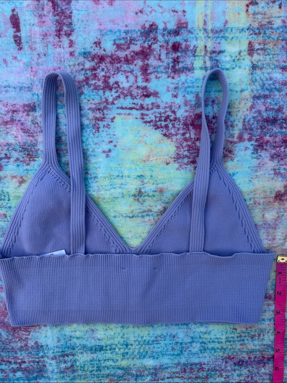 ASOS Lavender Ribbed V-Neck Bralette - Picture 4 of 4